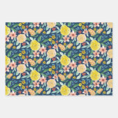 Waterverf handbeschilderd floraal gepatterd omhuls inpakpapier vel (Voorkant)