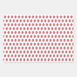 Waterverf handbeschilderde aardbeien inpakpapier vel