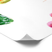 Waterverf handbeschilderde tropische cactus. Naadl Poster (Hoek)