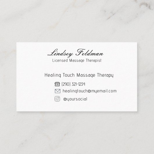 Waterverf handen massagetherapeut visitekaartje (Achterkant)