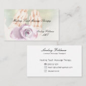 Waterverf handen massagetherapeut visitekaartje (Voorkant / Achterkant)