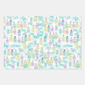 Waterverf handflessen Sanitizer gel Inpakpapier Vel (Voorkant 3)