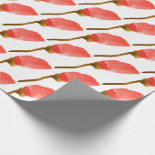 Waterverf handgekleurde ventilator, rood cadeaupapier (Hoek)