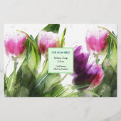 Waterverf Handgemaakte zeep inpakpapier blad (Voorkant)