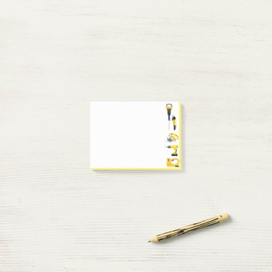 Waterverf handgereedschap Handmatig onderhoud Man Post-it® Notes (Op bureau)