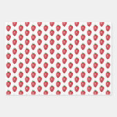 Waterverf handgeschilderde aardbeien inpakpapier vel (Voorkant)