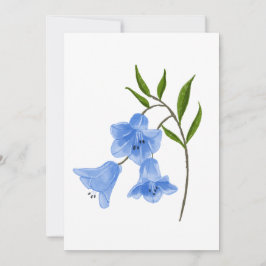 Waterverf handgeschilderde Bluebell Flowers Kaart