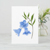 Waterverf handgeschilderde Bluebell Flowers Kaart (Staand voorkant)