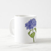 Waterverf Handgeschilderde Hydrangea Flower Koffiemok (Voorkant links)