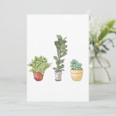 Waterverf Handgeschilderde Indoor Planten Bedankkaart (Staand voorkant)