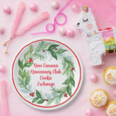 Waterverf handgeschilderde kerstkrans papieren bordje (Feest)