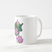 Waterverf Handgeschilderde Lotus Flowers Koffiemok (Voorkant rechts)