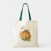 Waterverf Handgeschilderde pompoen Tote Bag (Achterkant)
