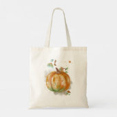 Waterverf Handgeschilderde pompoen Tote Bag (Achterkant)