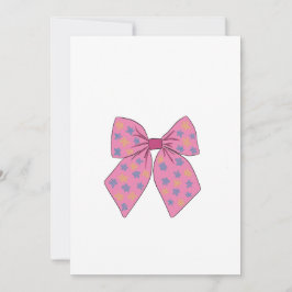 Waterverf handgeschilderde Schattigee roze strik Kaart