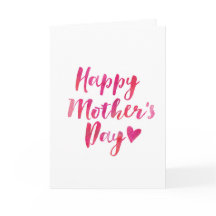 Waterverf handgeschreven Moederdag-Kaart