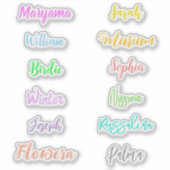 Waterverf Handgeschreven Naam Stickers (Waterdicht (Voorkant)
