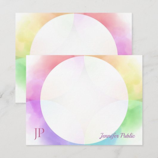 Waterverf handgeschreven Sjabloon van het Manuscri (Voorkant / Achterkant)