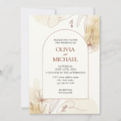 Waterverf handgetekende bruiloft uitnodiging (Voorkant)