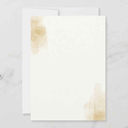 Waterverf handgetekende bruiloft uitnodiging (Achterkant)