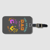 Waterverf Handprint vader pappa Son Gift Bagagelabel (Voorkant (horizontaal))