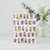 Waterverf handschilderpatroon briefkaart (Staand voorkant)