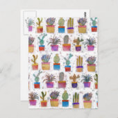 Waterverf handschilderpatroon briefkaart (Voorkant / Achterkant)