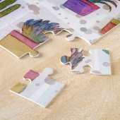 Waterverf handschilderpatroon legpuzzel (Zijkant)