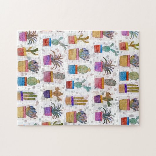 Waterverf handschilderpatroon legpuzzel (Horizontaal)