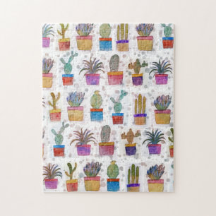 Waterverf handschilderpatroon legpuzzel