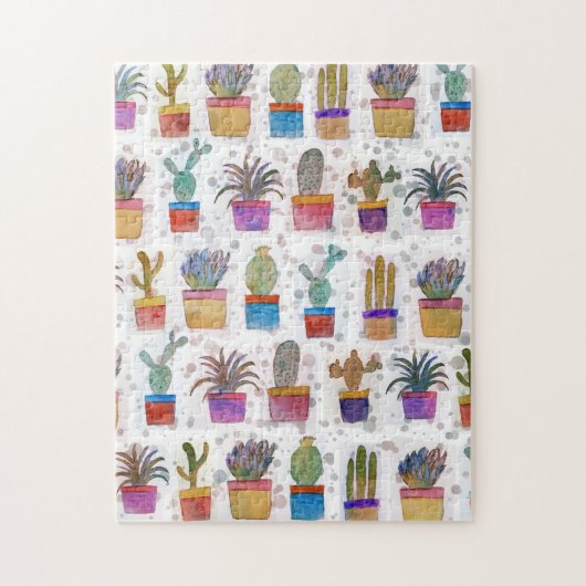 Waterverf handschilderpatroon legpuzzel (Verticaal)