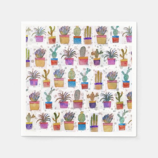 Waterverf handschilderpatroon servet (Voorkant)