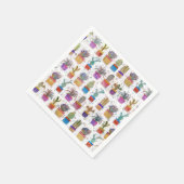 Waterverf handschilderpatroon servet (Hoek)