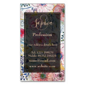 Waterverf handschilfering magnetisch visitekaartje (Voorkant Verticaal)