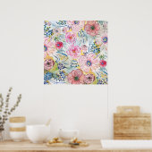 Waterverf handschilfering poster (Keuken)