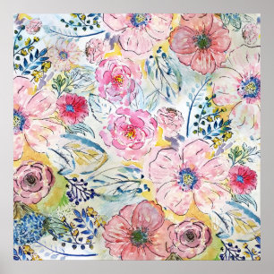 Waterverf handschilfering poster