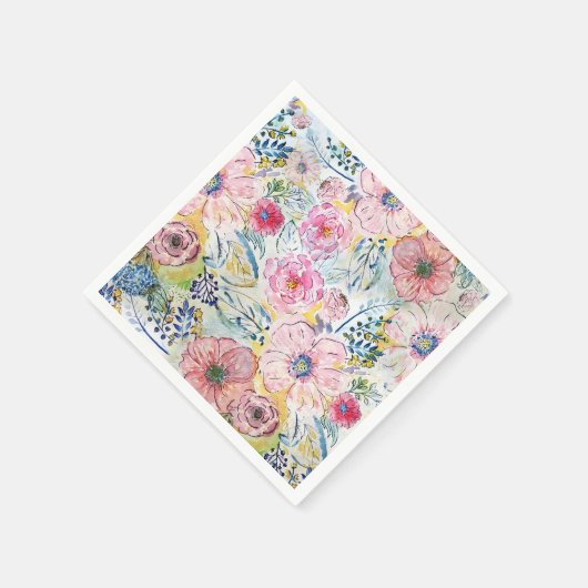 Waterverf handschilfering servetten (Hoek)