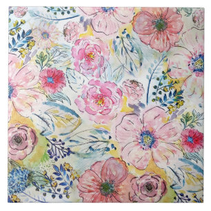 Waterverf handschilfering tegeltje