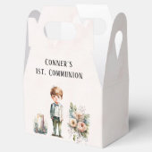 Waterverf Handsome Boy 1st. Communie Bedankdoosjes (Geopend)