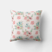 Waterverf Handtekening Exotische cacti set met blo Kussen (Achterkant)