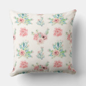 Waterverf Handtekening Exotische cacti set met blo Kussen (Achterkant)