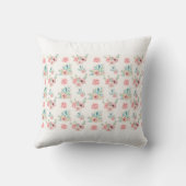 Waterverf Handtekening Exotische cacti set met blo Kussen (Achterkant)