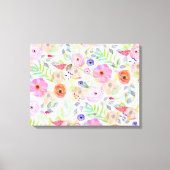  waterverf handverf abstracte florale canvas afdruk (Voorkant)