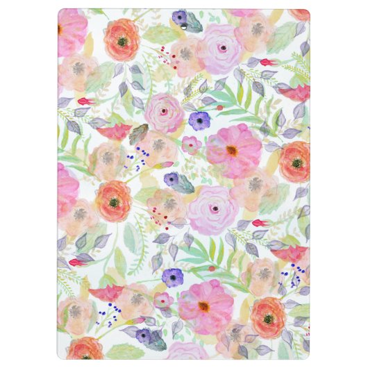  waterverf handverf abstracte florale klembord (Achterkant)