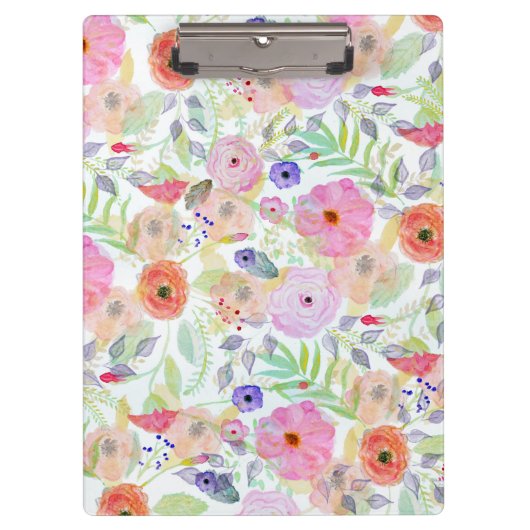 waterverf handverf abstracte florale klembord (Voorkant)