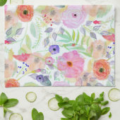 waterverf handverf abstracte florale theedoek (Gevouwen)