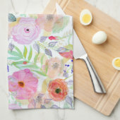 waterverf handverf abstracte florale theedoek (Quarter Fold)