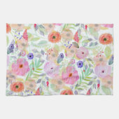 waterverf handverf abstracte florale theedoek (Horizontaal)