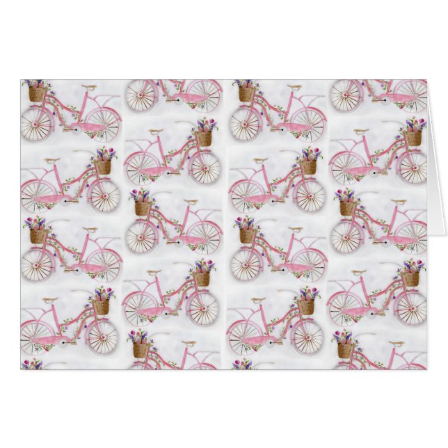  waterverf handverf  fiets (Voorkant Horizontaal)