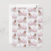  waterverf handverf  fiets briefkaart (Voorkant / Achterkant)